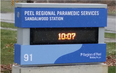 Peel Paramedic Pylon Sign